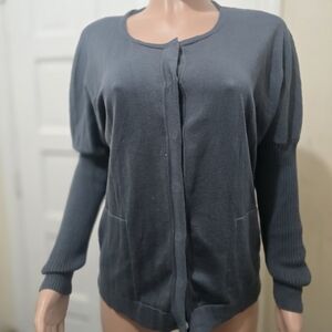 Peserico Charcoal Cardigan Sweater